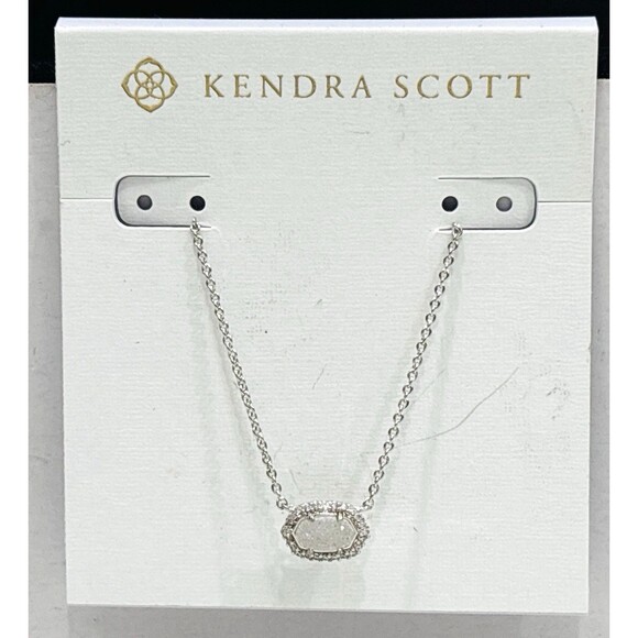 Kendra Scott Jewelry - Kendra Scott Chelsea Pendant Necklace Iridescent Drusy NEW